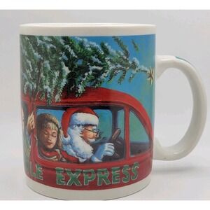 Starbucks Christmas Mug Santa Express Car 1990s Tree Taiwan Whimsical